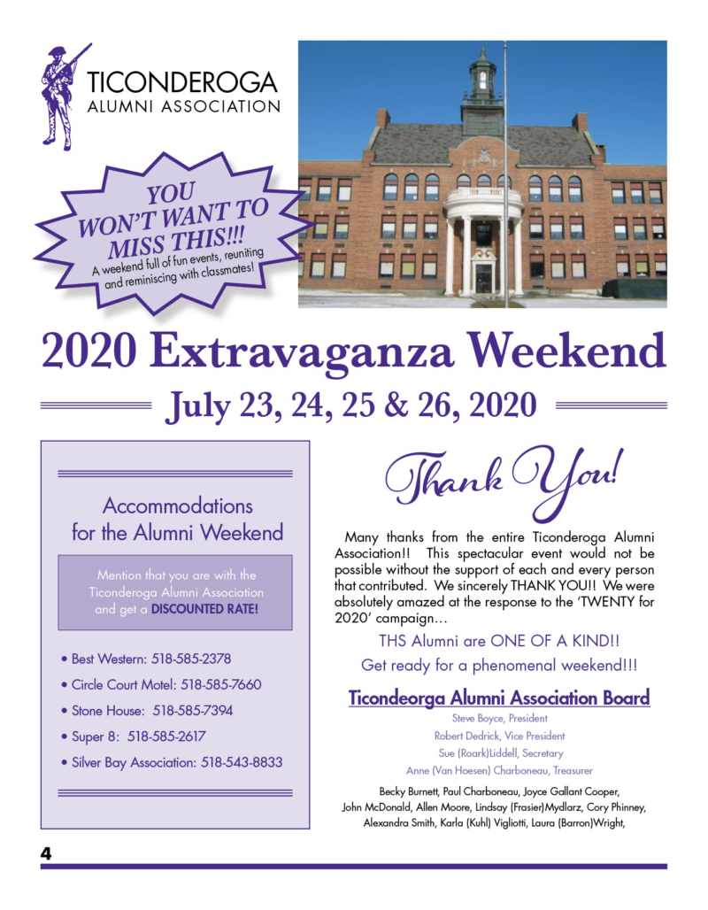 Newsletters Ticonderoga Alumni Association